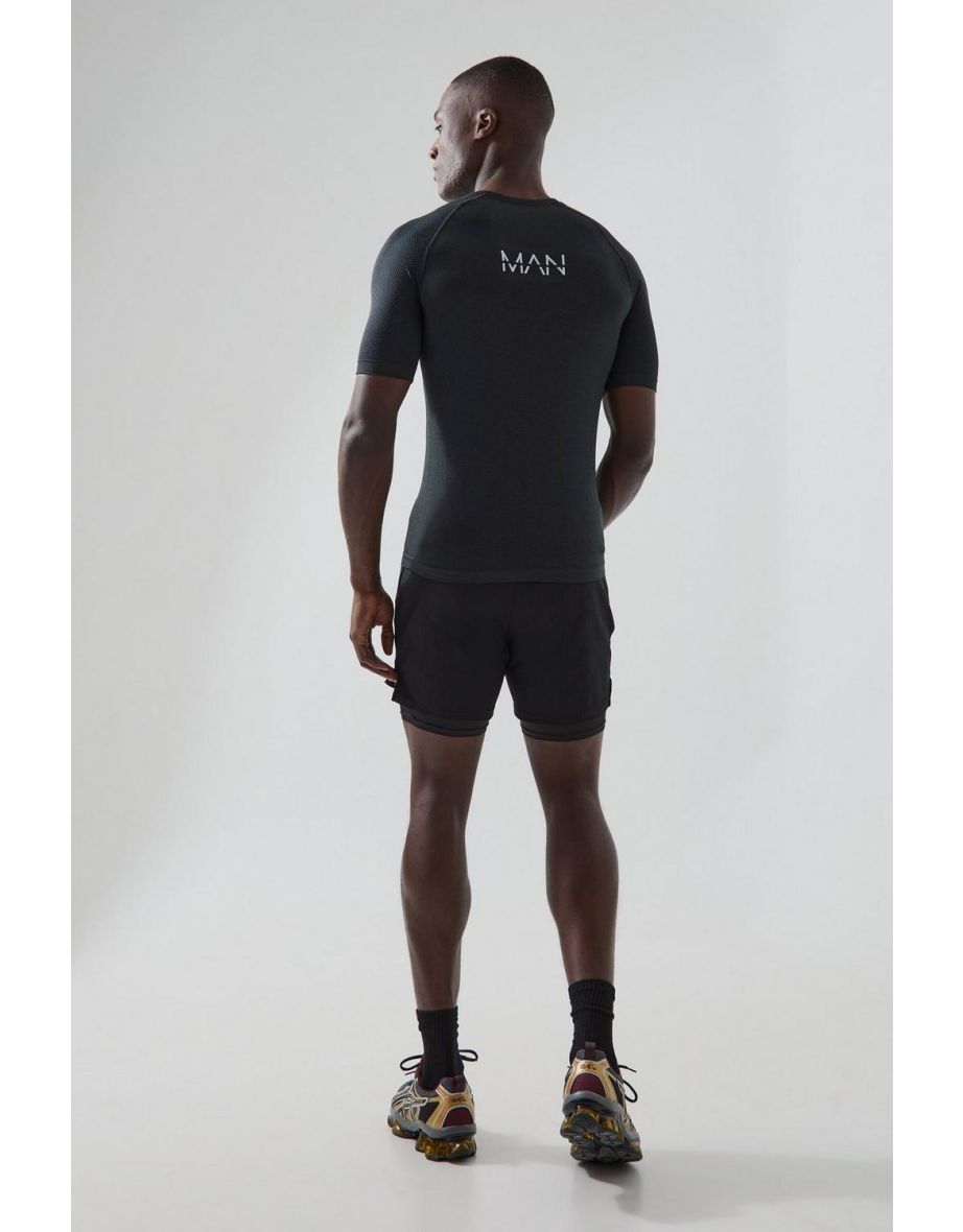 Man Active Seamless T-shirt - black - 2