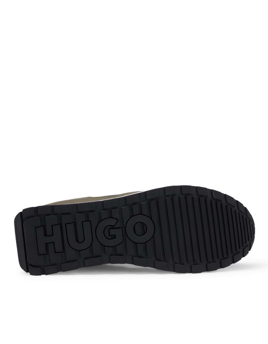 Men's Hugo Boss Icelin Running Trainers in Green - 5