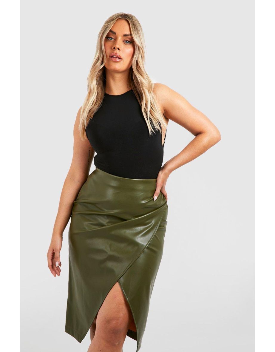 Ruched store wrap skirt