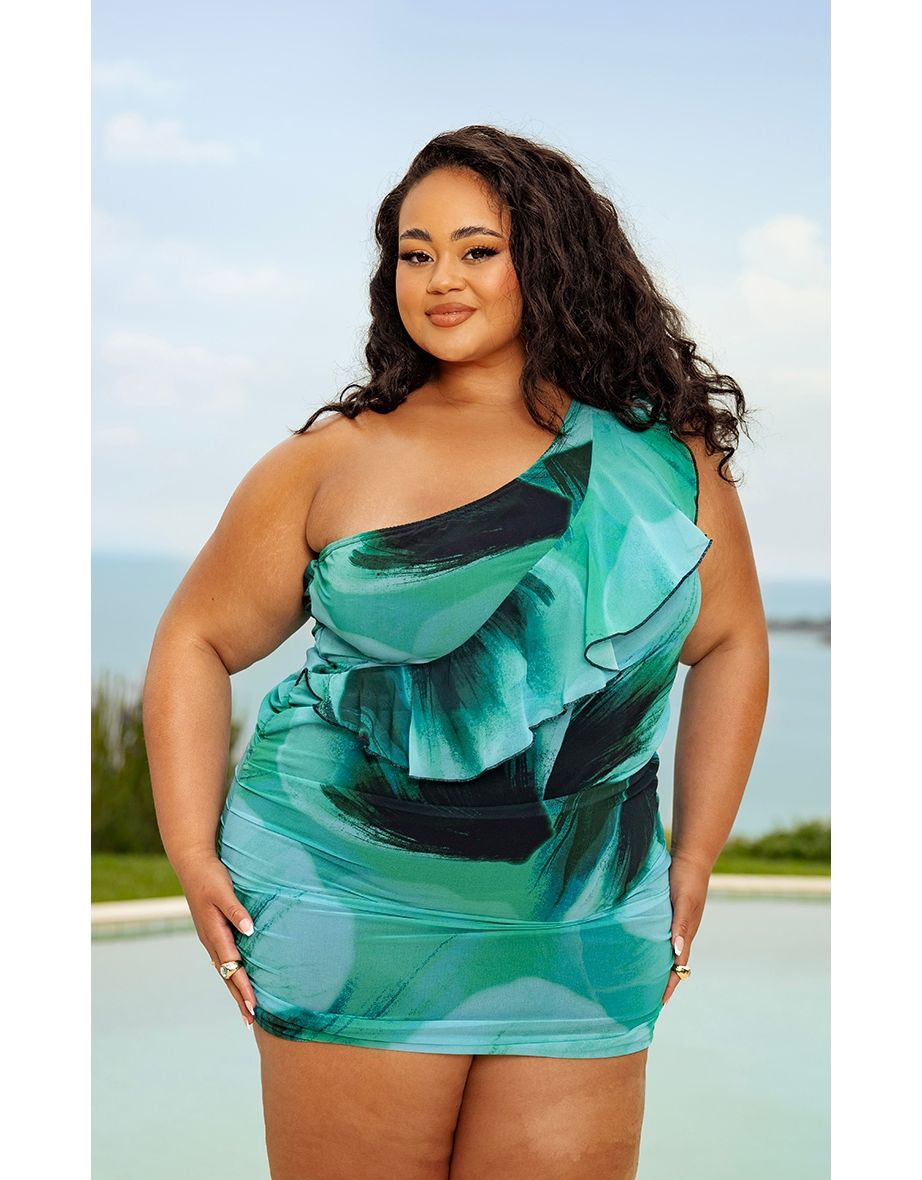 Plus size green bodycon dress best sale