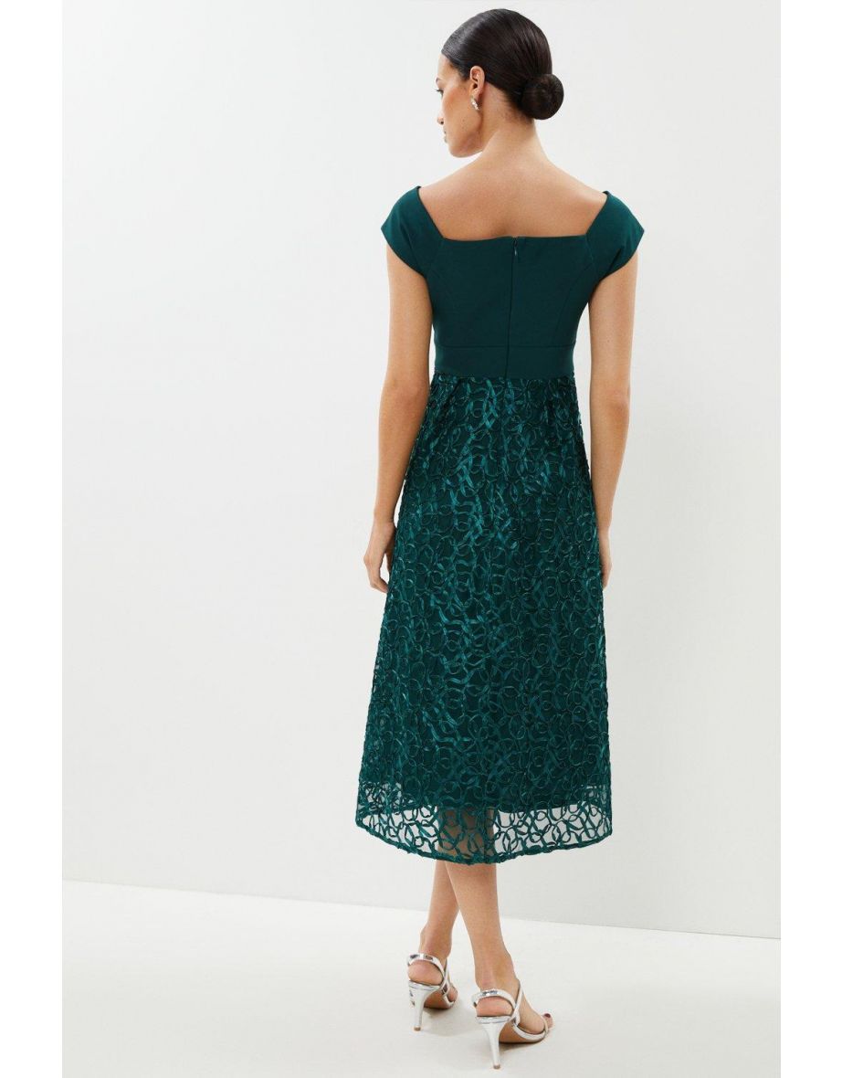 Petite Embroidered Midi Dress - 2