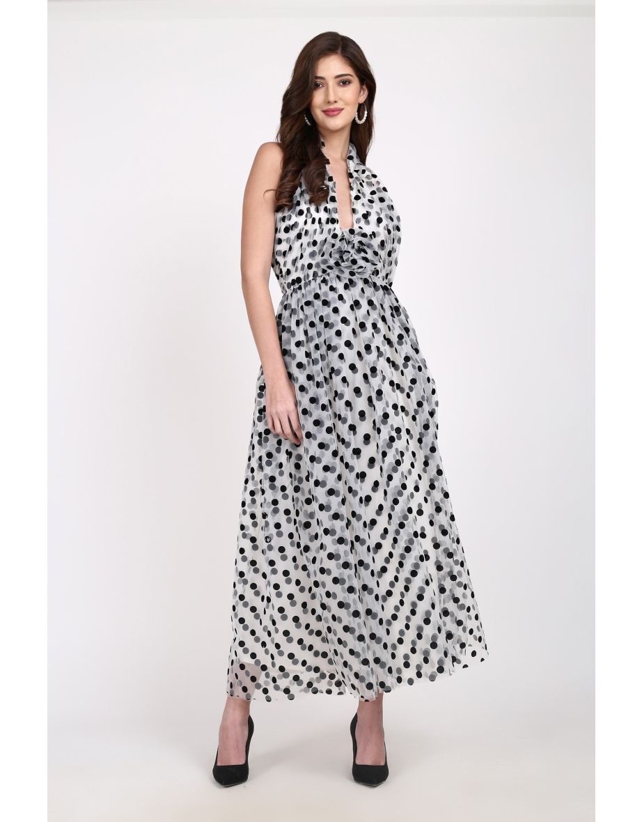 Blake Maxi Dress in Polka Dot