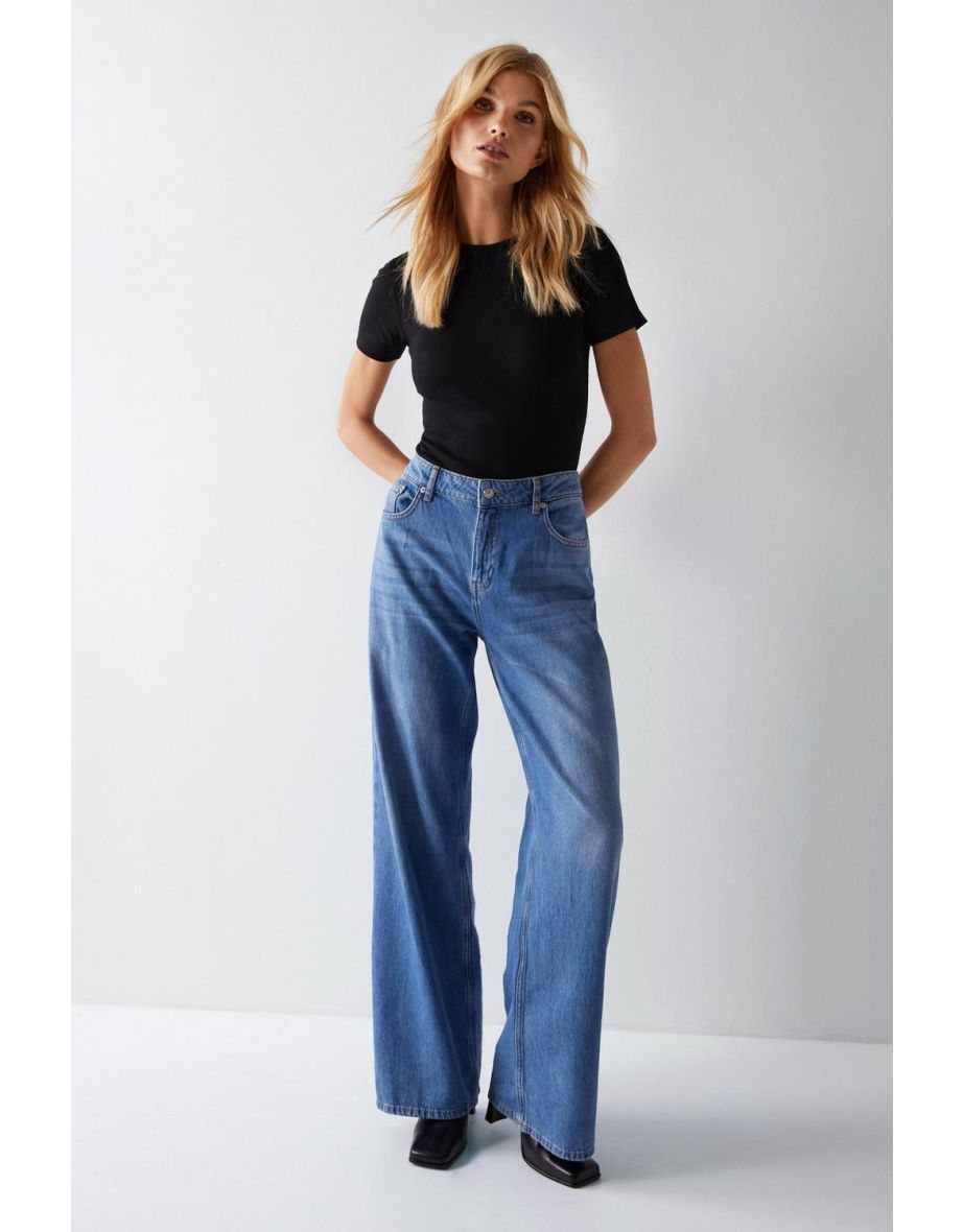 Crew Neck Short Sleeve Ribbed Bodysuit