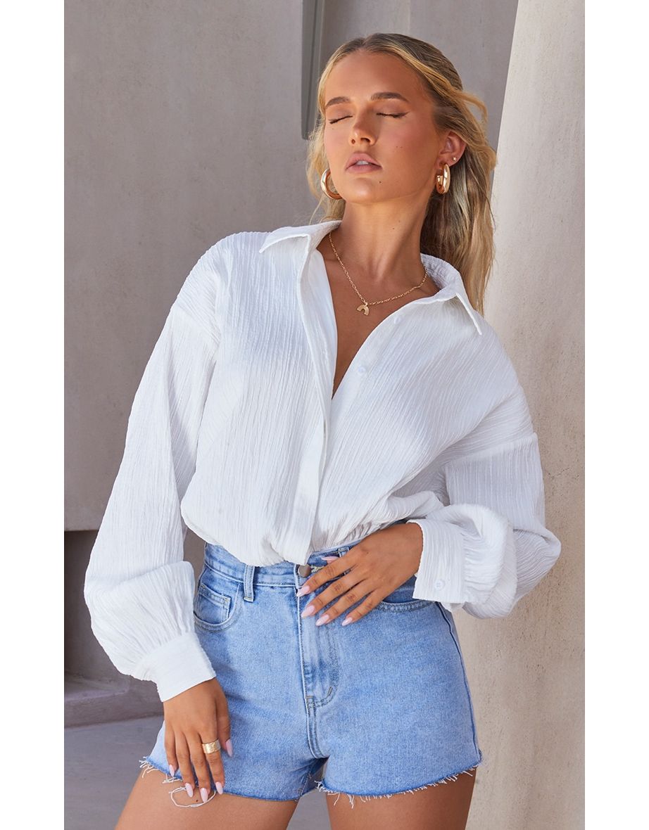 white linen look drape bodysuit