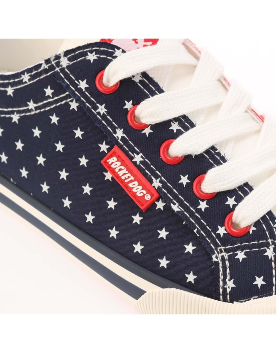 Women's Rocket Dog Jazzin Spangle Banner Pumps in Red - 4