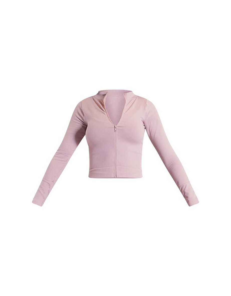 Dusty Pink Basic Seamless Jacket - 4