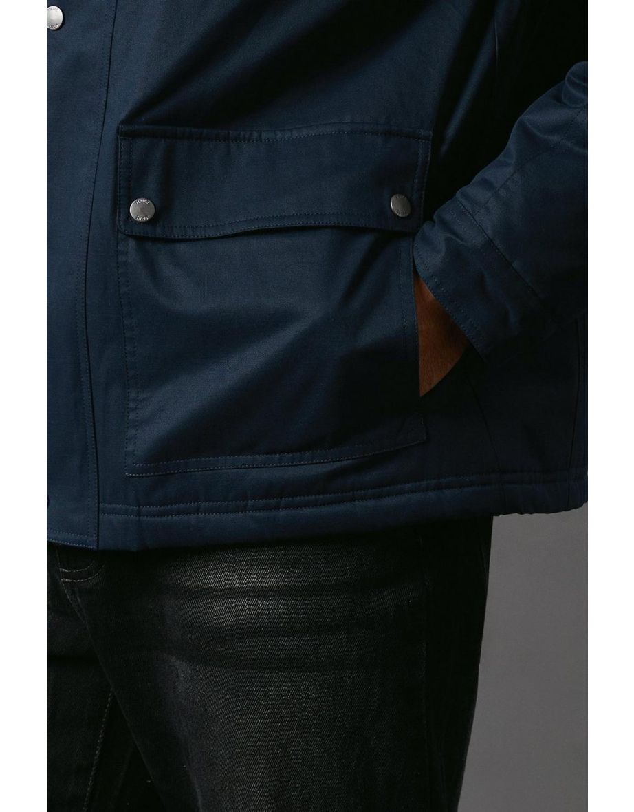 Four Pocket Wadded Jacket - navy - 3