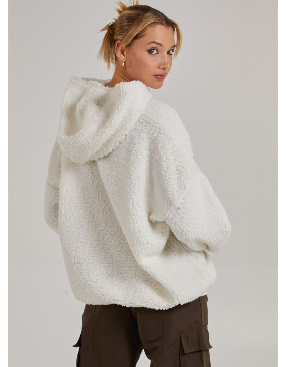 Oversized Teddy Hoodie - 4