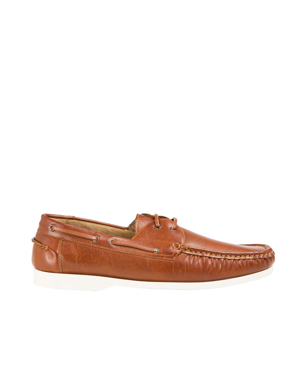Mens White Sole Classic Boat Shoes
