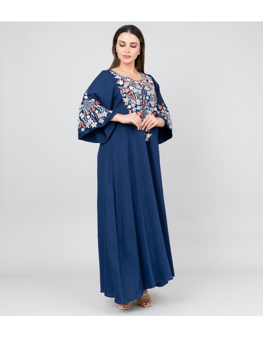 Floral Majesty Embroidered Jalabiya