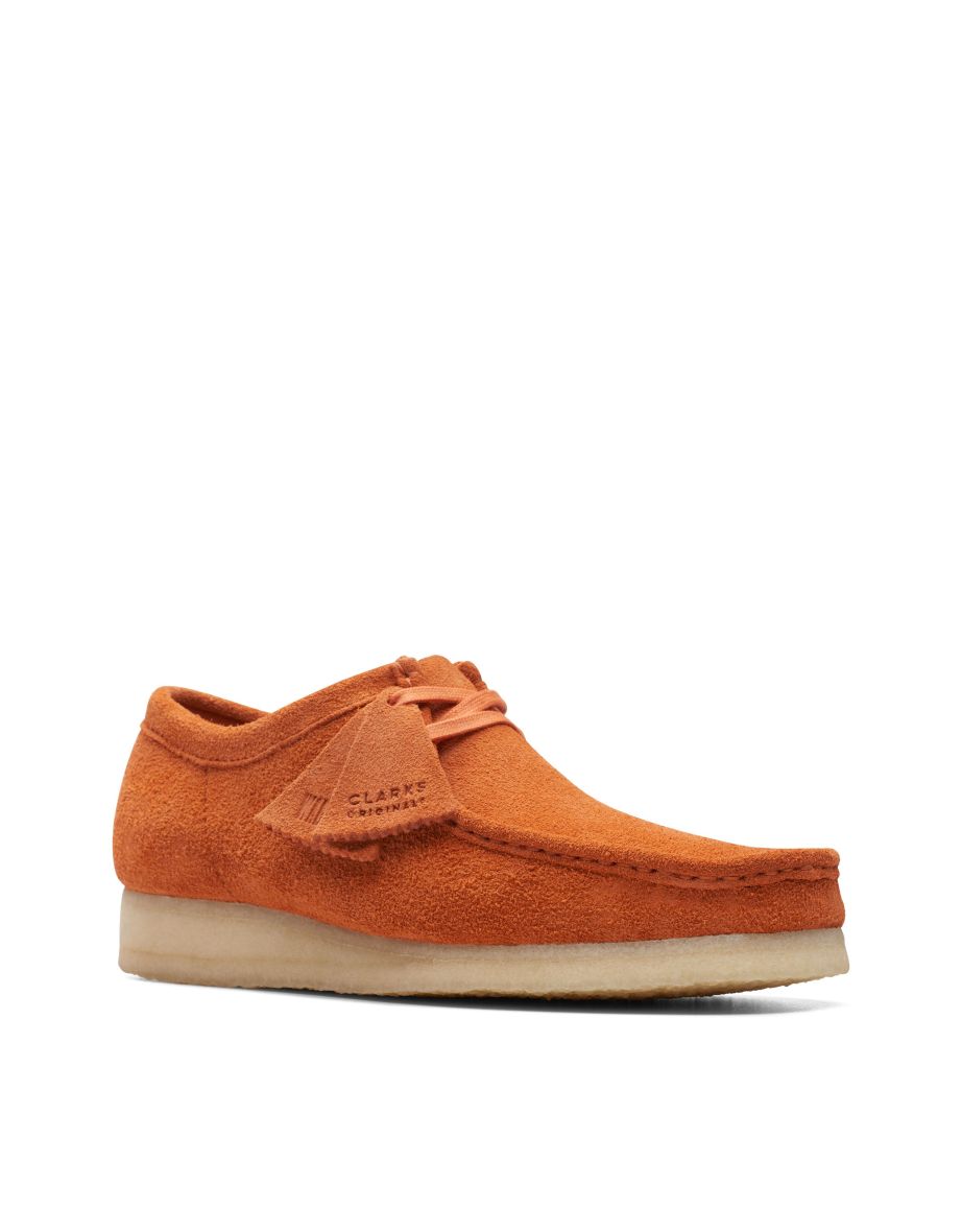 Men's Clarks Originals Wallabee Shoes in Orange