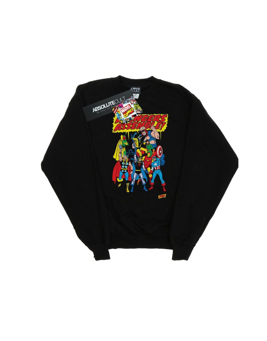 Marvel Comics Boys Avengers Assemble Sweatshirt - Black