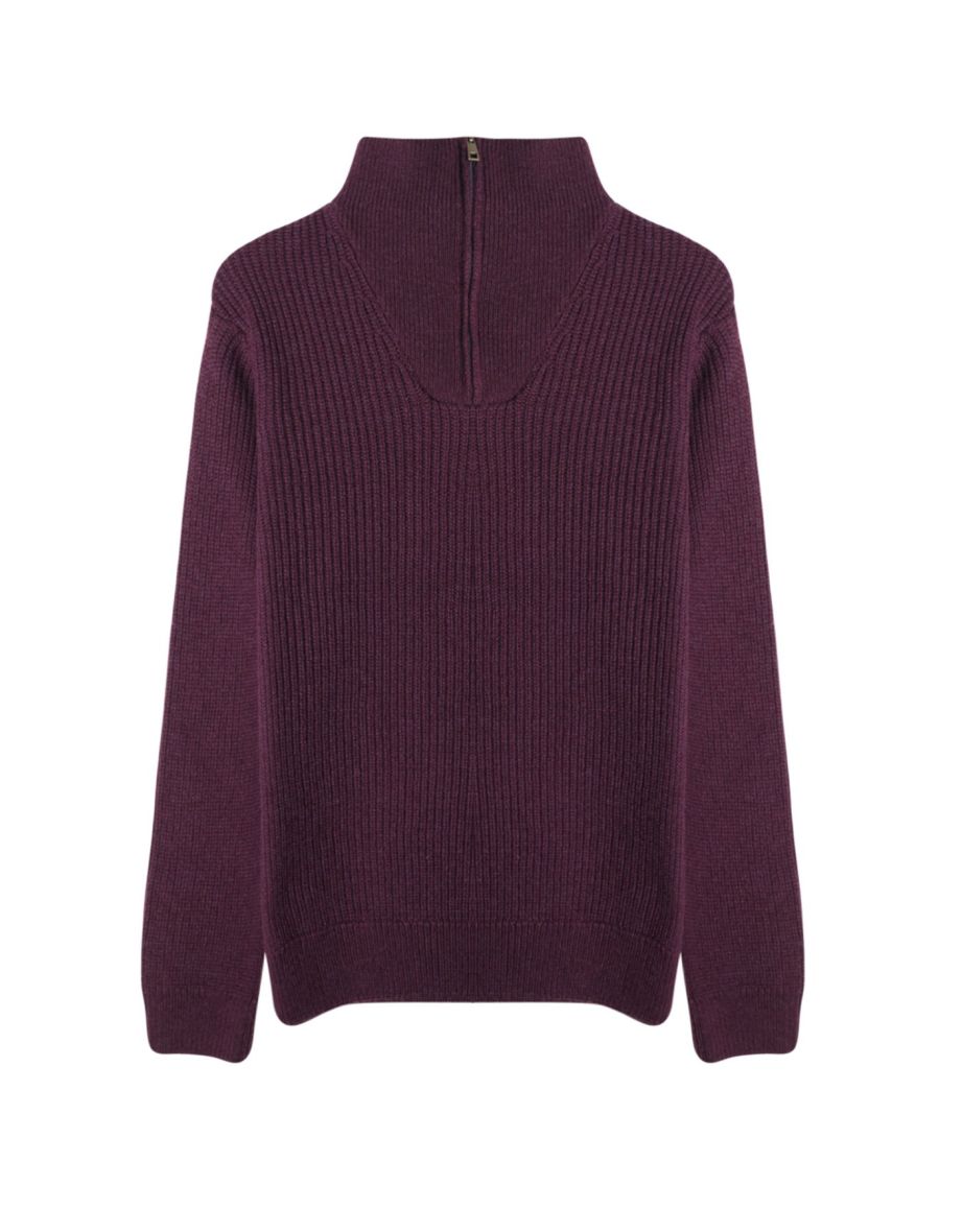Plum FL Men's Regular Half Turtleneck Plain Knitwear Sweater