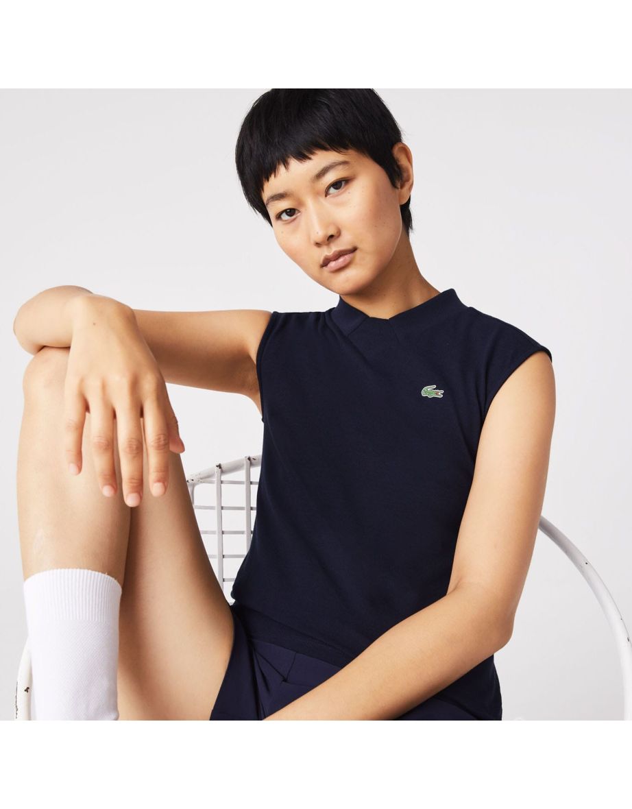 Women's Lacoste Sport Sport Organic Cotton Golf Polo Shirt in Blue - 5