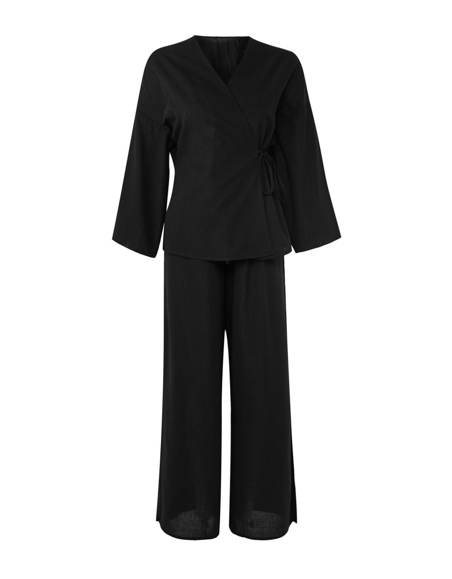 Black*001 Plain Woven 100% Cotton - 8