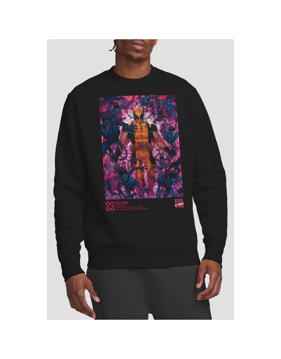 Marvel Unisex Adult X-Men Wolverine Nightcrawler Sweatshirt - Black
