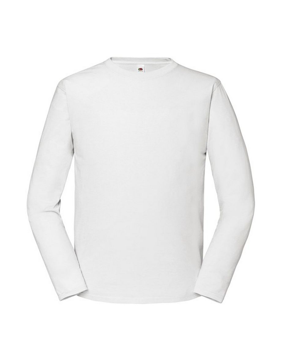 Fruit of the Loom Mens Iconic Premium Long-Sleeved T-Shirt - White