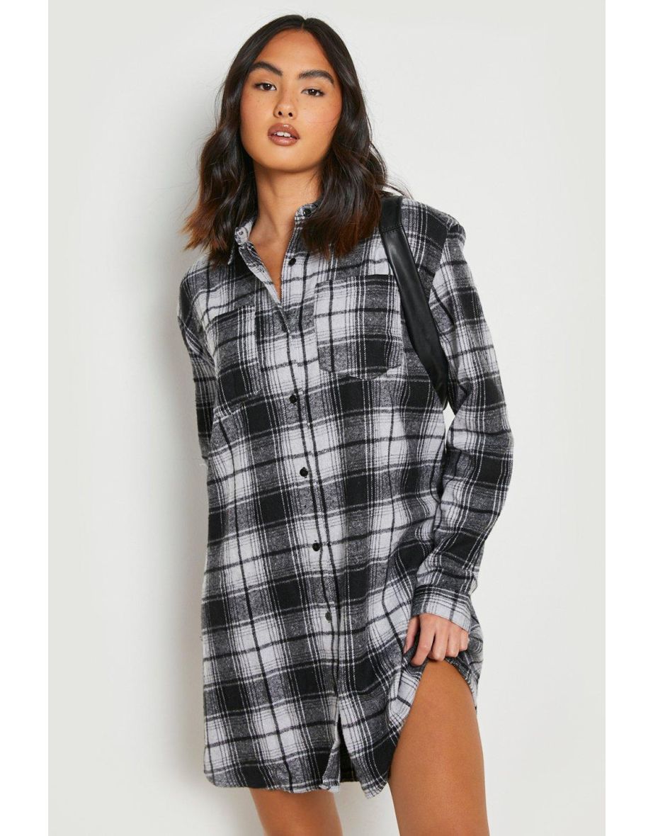 Oversized check shirt dress hotsell