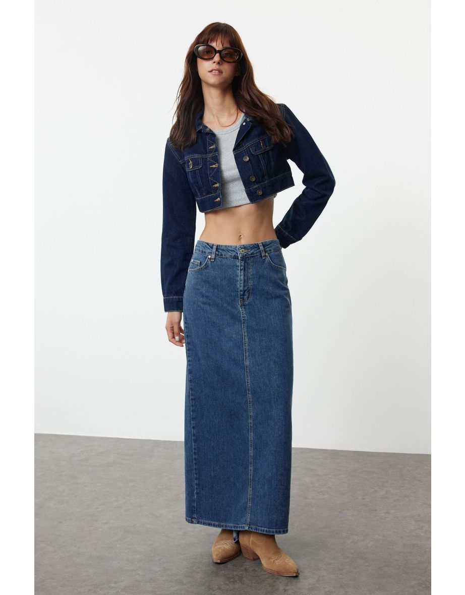 Maxi denim skirts 5t 2025