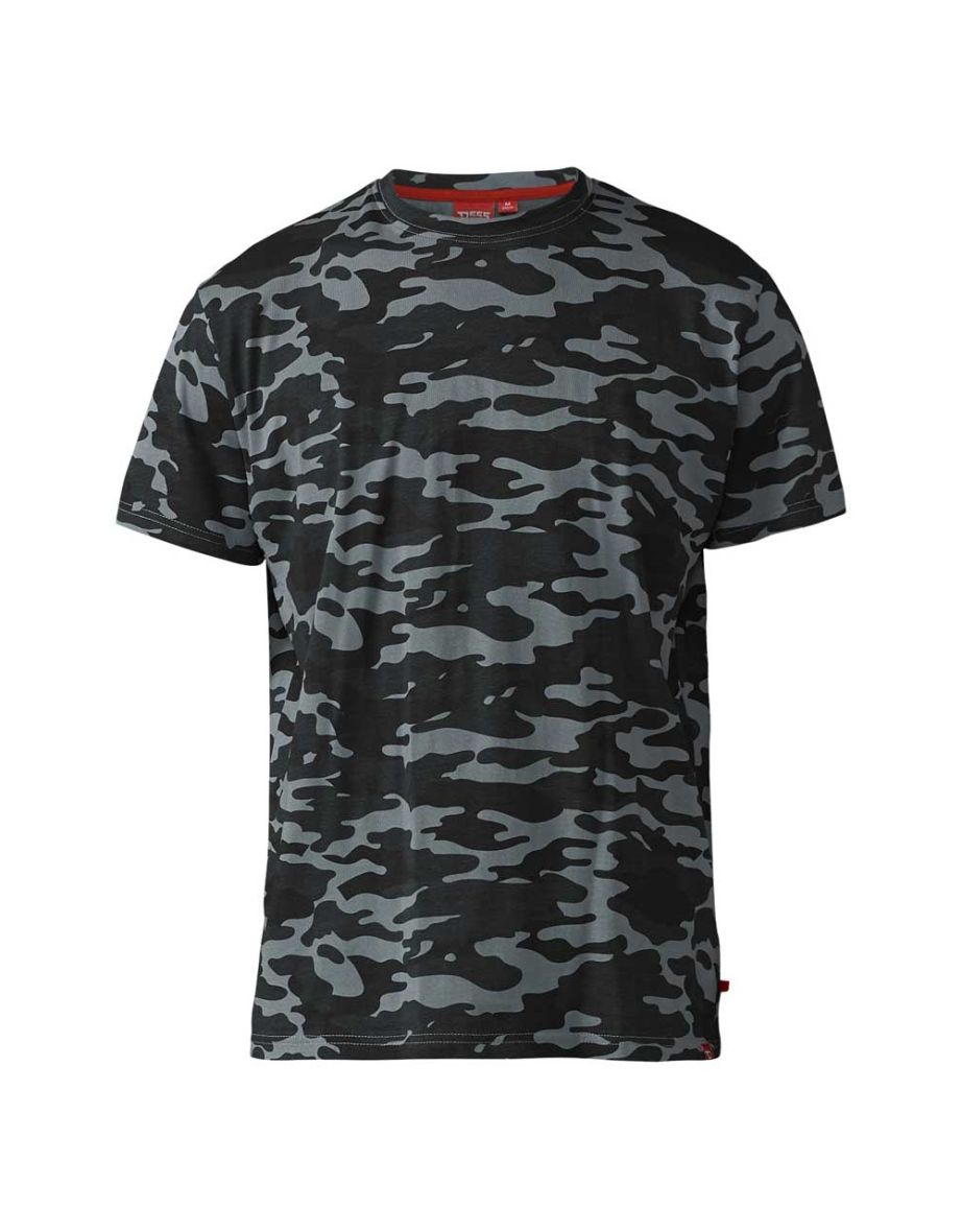 Duke Mens Gaston Camouflage Short-Sleeved T-Shirt - Storm Grey Camo