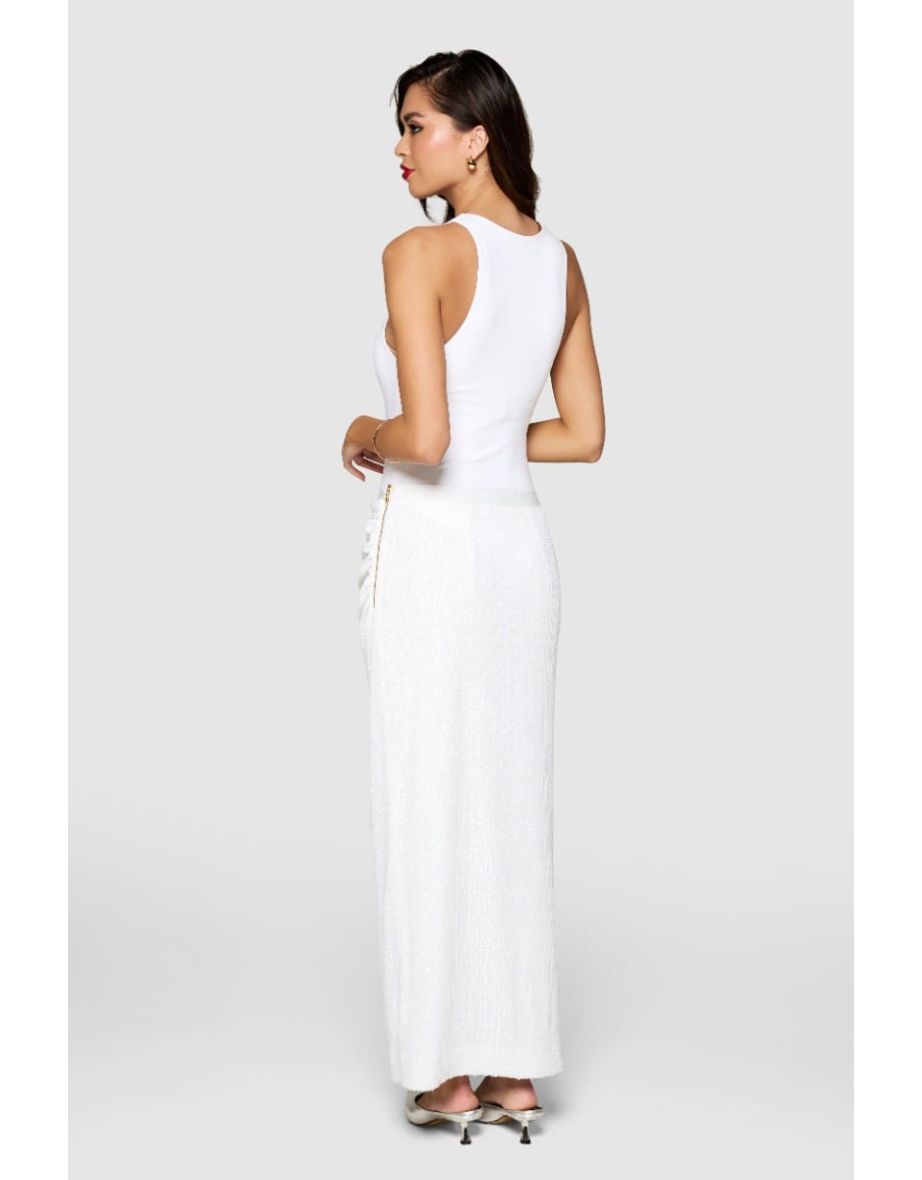 Closet London White sequin Sarong Skirt - 3