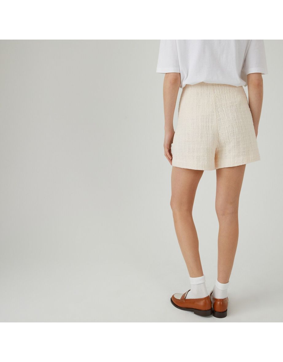 Tweed High Waist Shorts - 3