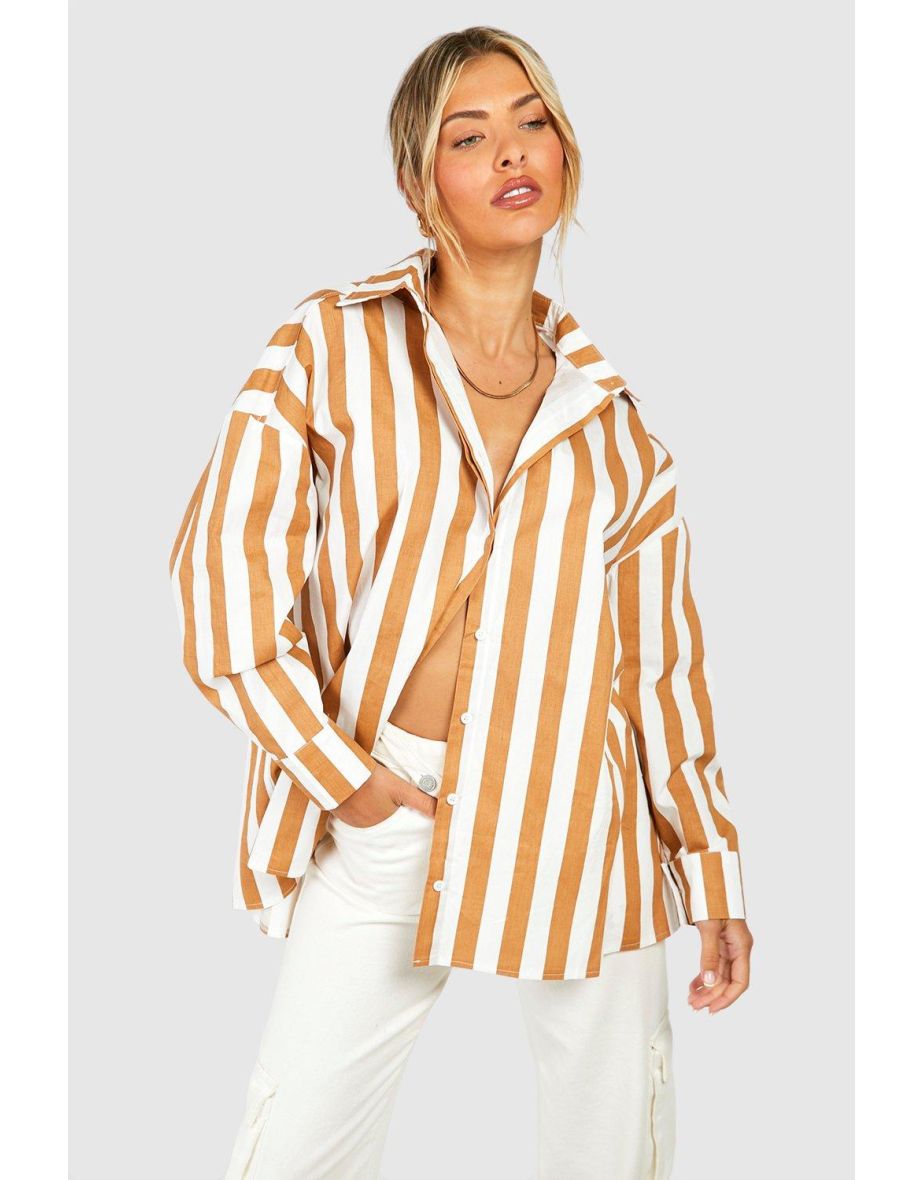 Wide Stripe Drop Shoulder Shirt