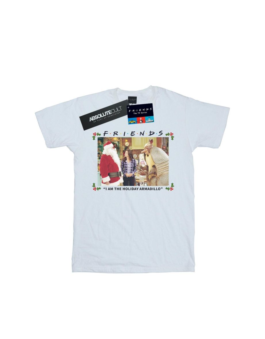 Friends Girls I Am The Holiday Armadillo Cotton T-Shirt - White