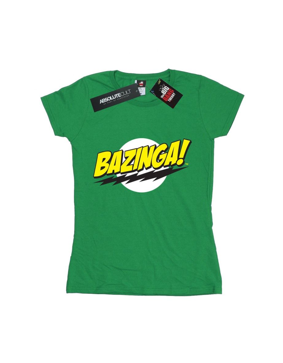 The Big Bang Theory Womens/Ladies Bazinga T-Shirt - Irish Green