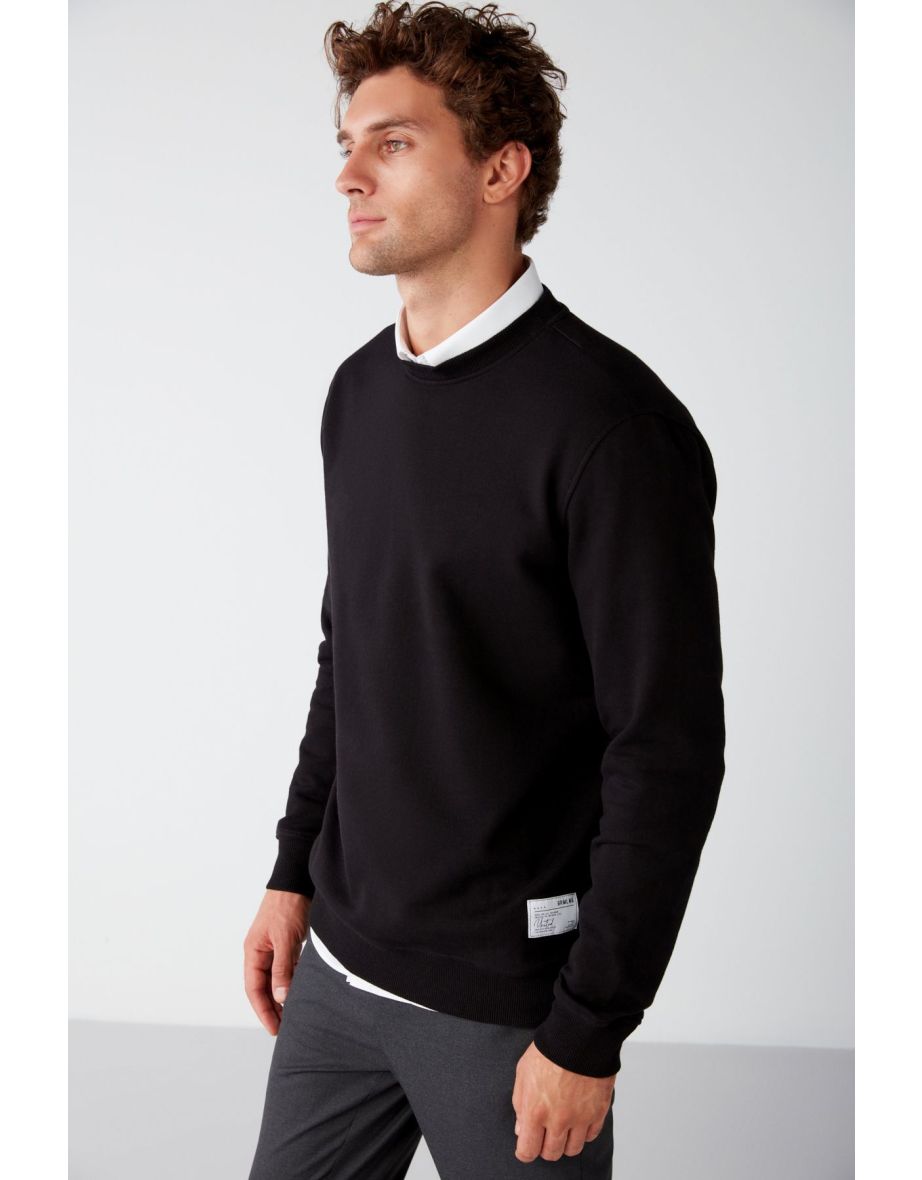 Sweatshirt - Black - Relaxed fit - 5
