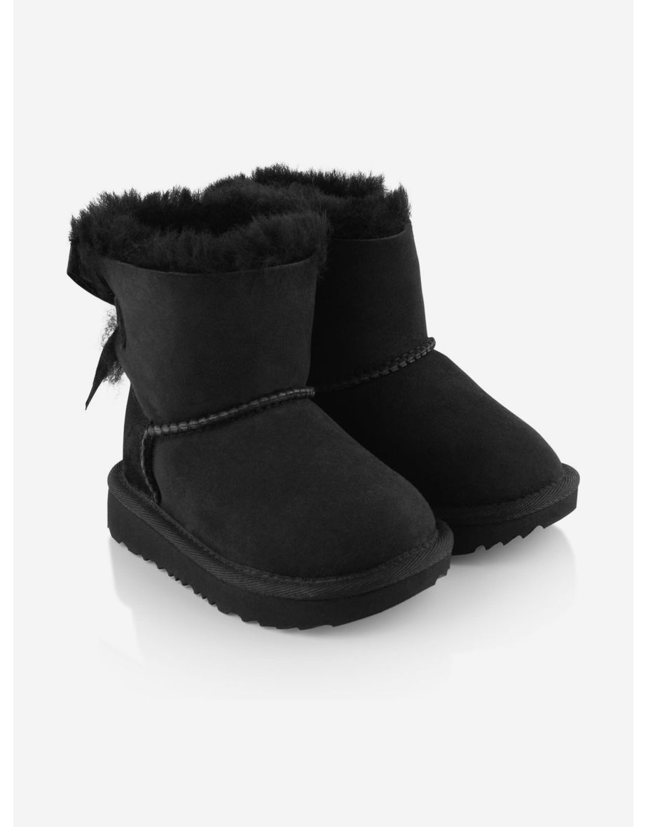 UGG Girls Mini Bailey Bow II Boots in Black