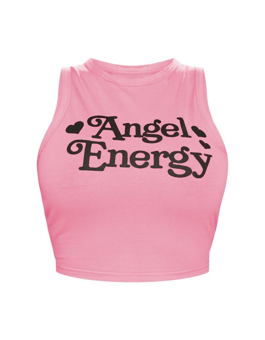 Shape Bright Pink Cotton Angel Energy Crop Top - 4