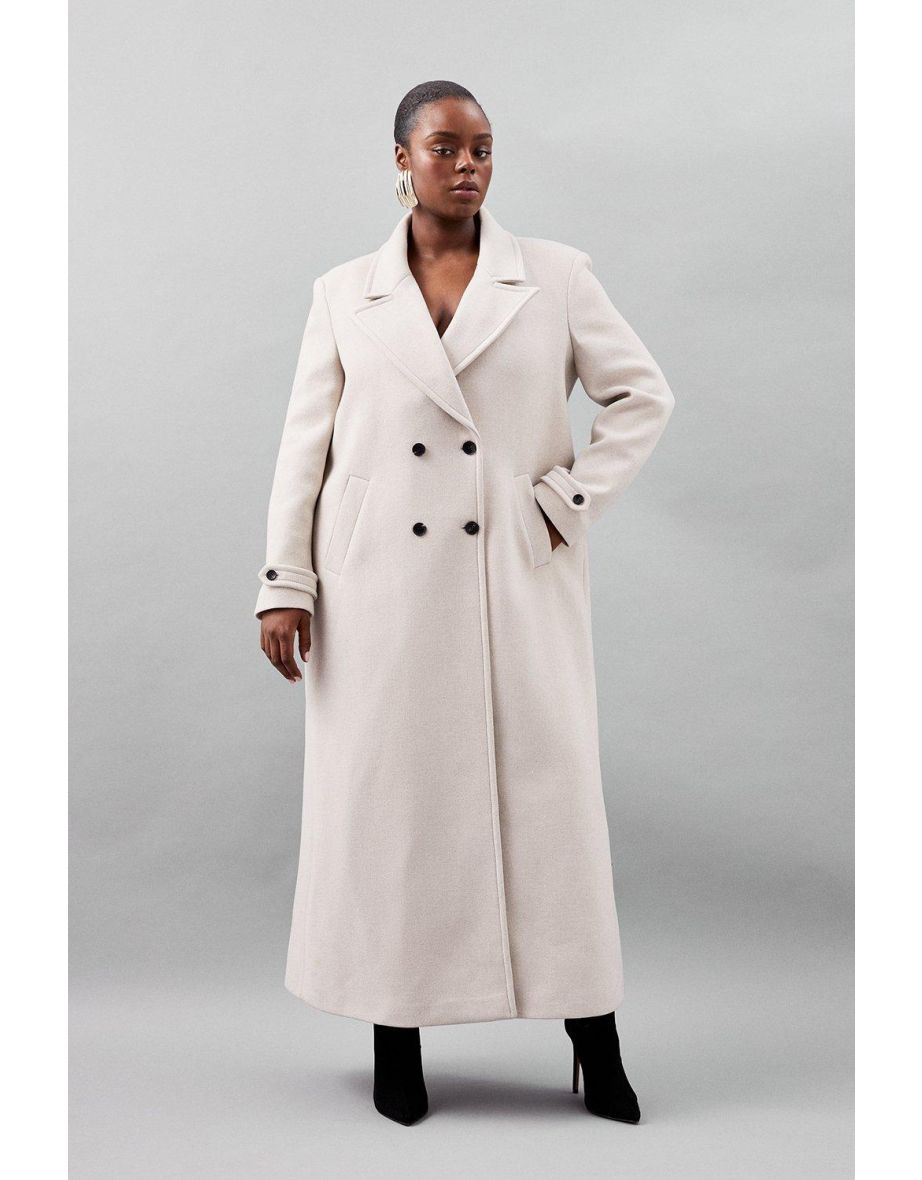 Buy Karen Millen Italian Wool Maxi Double Breasted Tailored Coat