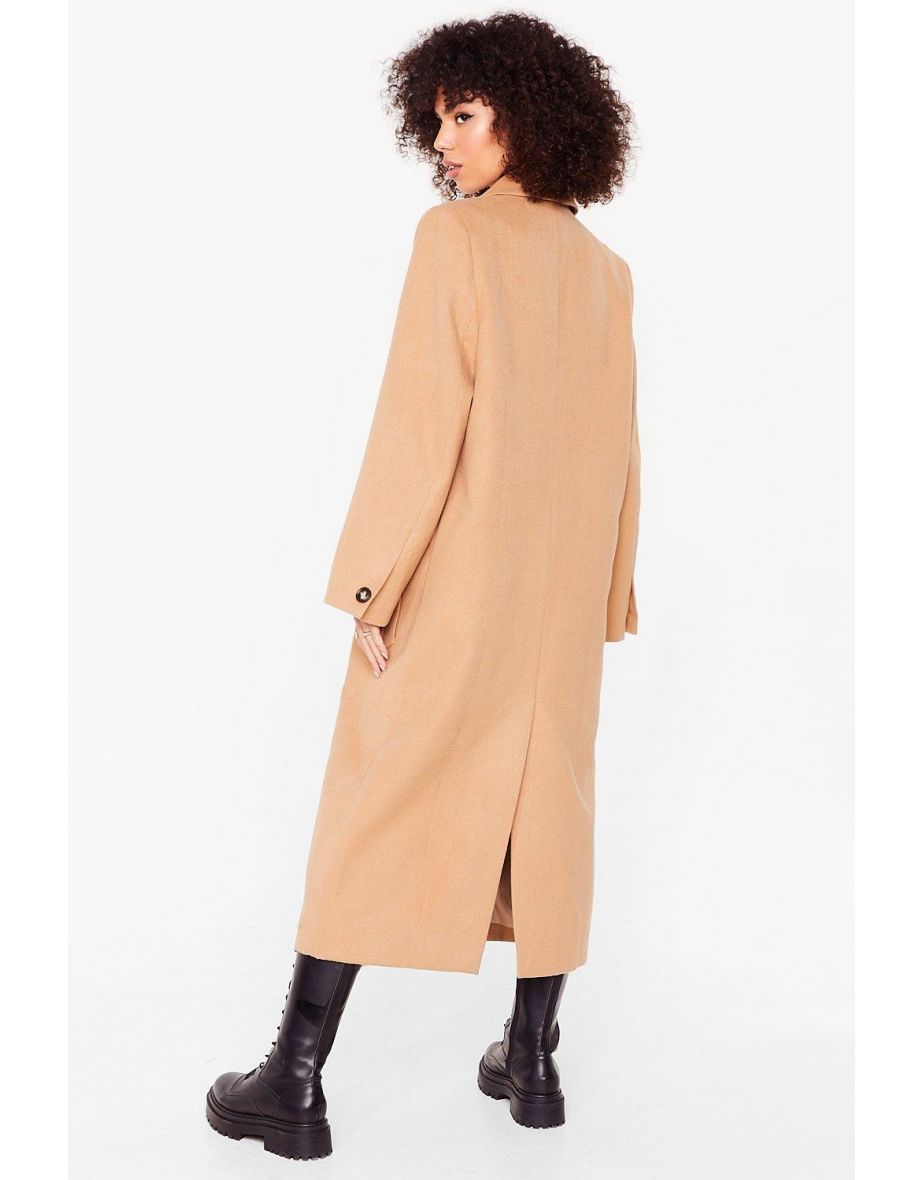 I Wool Be Waitin' Faux Wool Longline Coat - 3