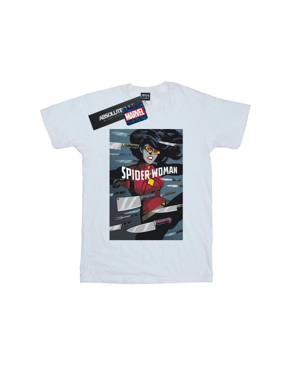 Marvel Girls Spider-Woman Cover Cotton T-Shirt - White - 1