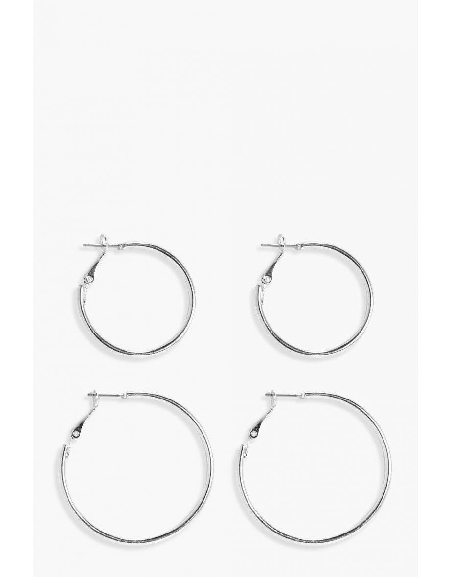 Laila Hoop 2 Pack - SILVER