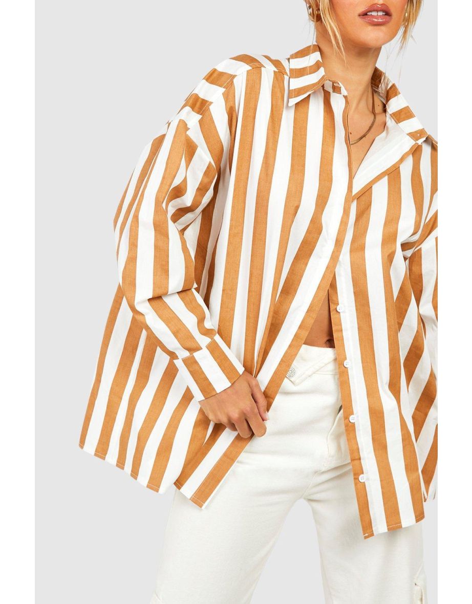 Wide Stripe Drop Shoulder Shirt - 3