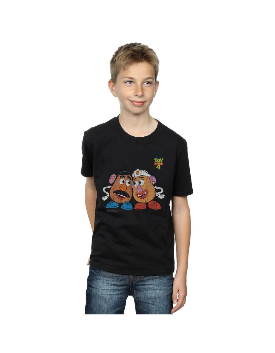 Disney Boys Toy Story 4 Mr And Mrs Potato Head T-Shirt - Black