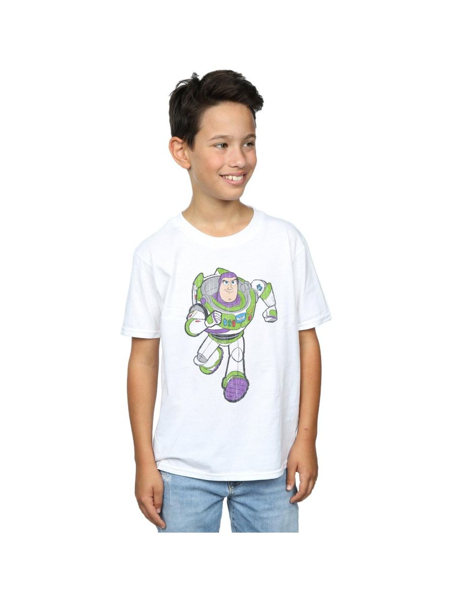 Disney Boys Toy Story 4 Classic Buzz Lightyear T-Shirt - White