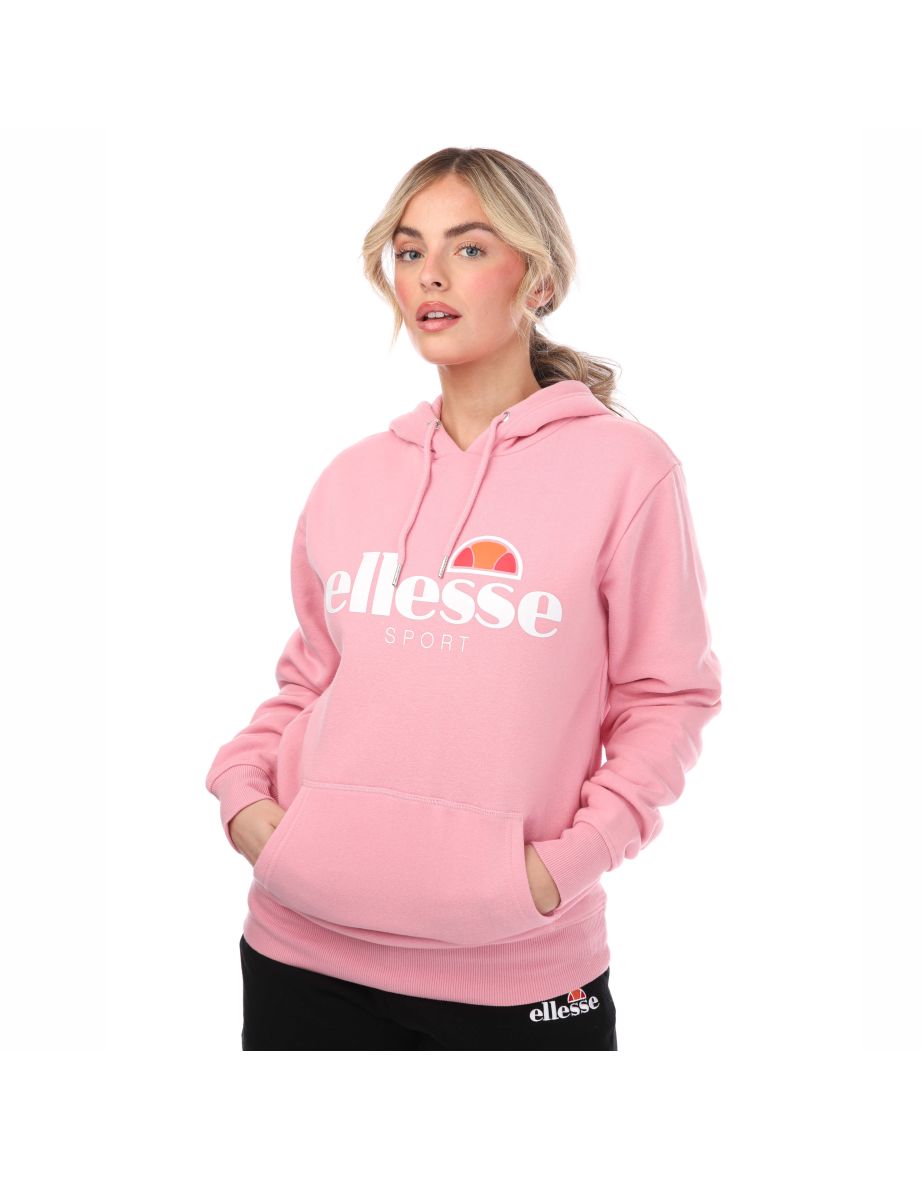 Pink ellesse sales hoodie womens