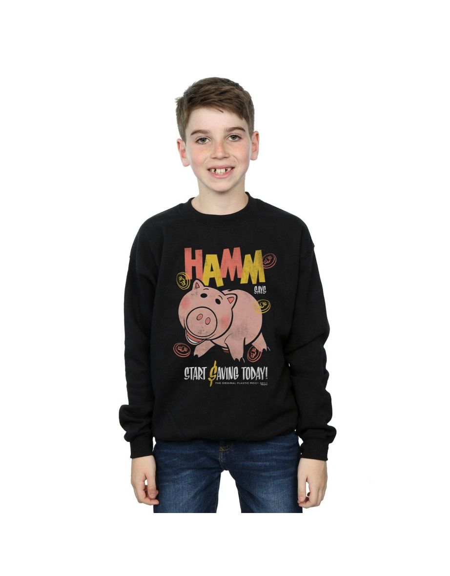 Disney Boys Toy Story 4 Hamm The Piggy Bank Sweatshirt - Black