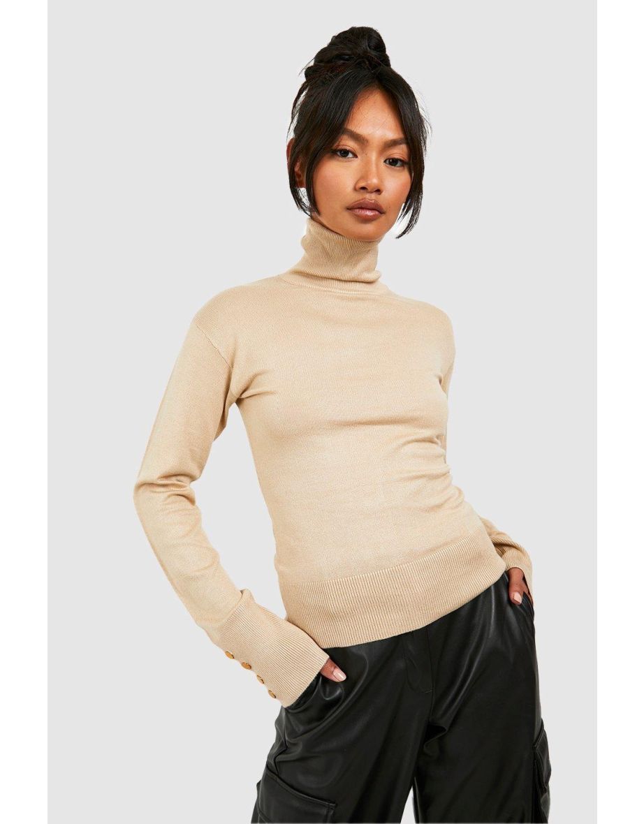 Fine knit polo neck jumper best sale