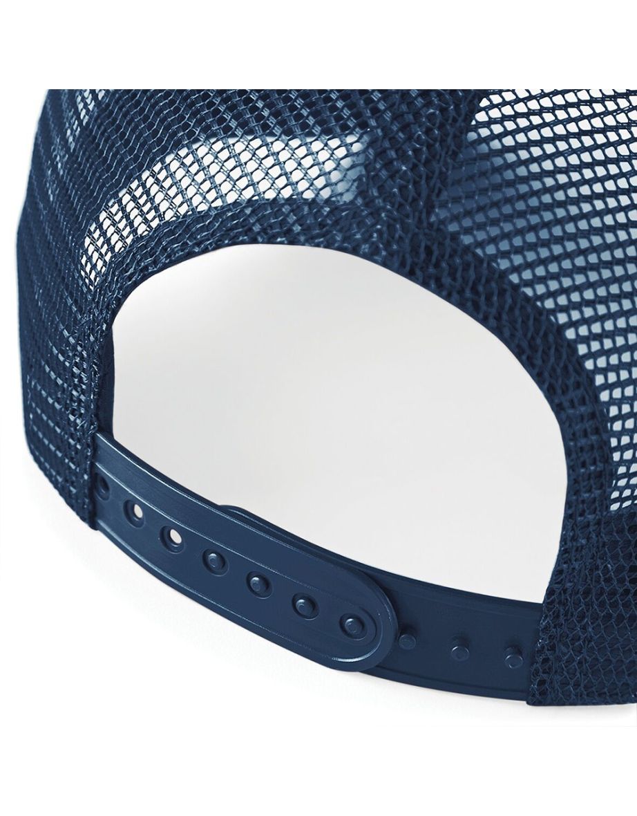 Beechfield Mens Half Mesh Trucker Cap / Headwear - French Navy/French Navy - 3