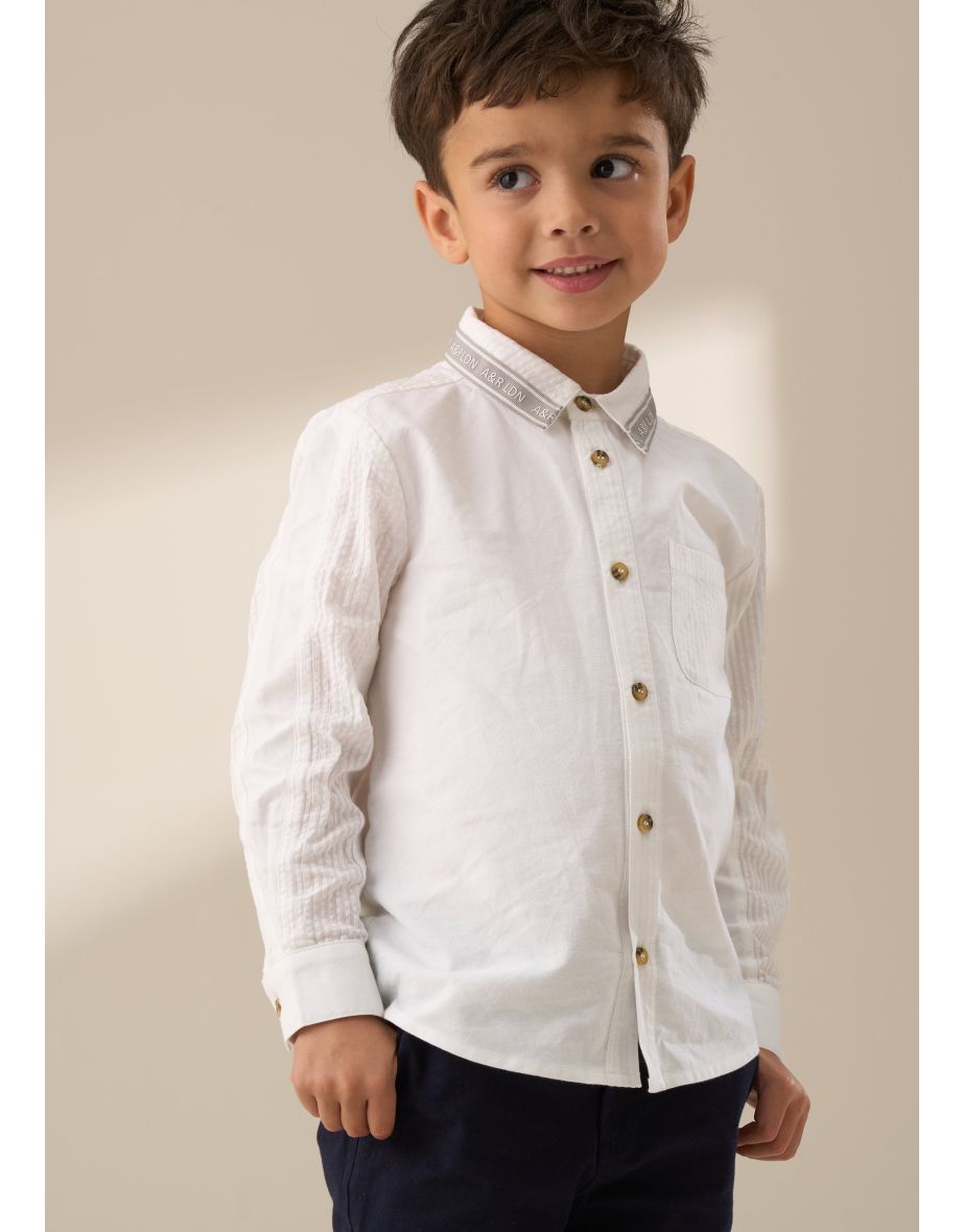 Chase White Textured Block Shirt