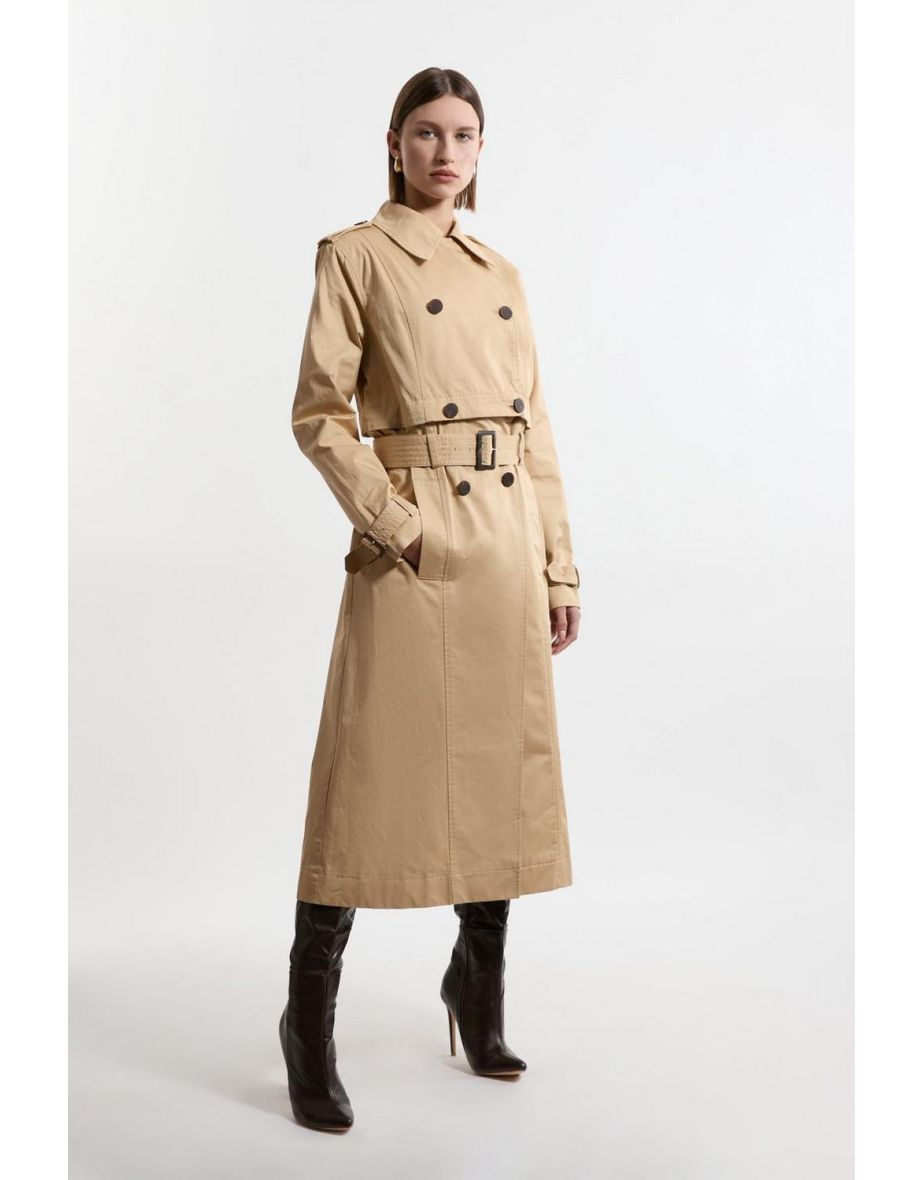 Tailored Cotton Multiway Trench Coat