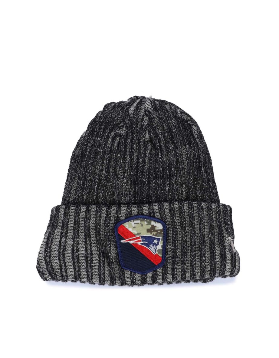 Accessories New Era New England Patriots NFL Bobble Knit Hat in Black - 1