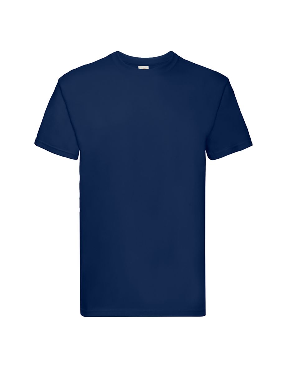 Fruit Of The Loom Mens Super Premium Short Sleeve Crew Neck T-Shirt - Navy