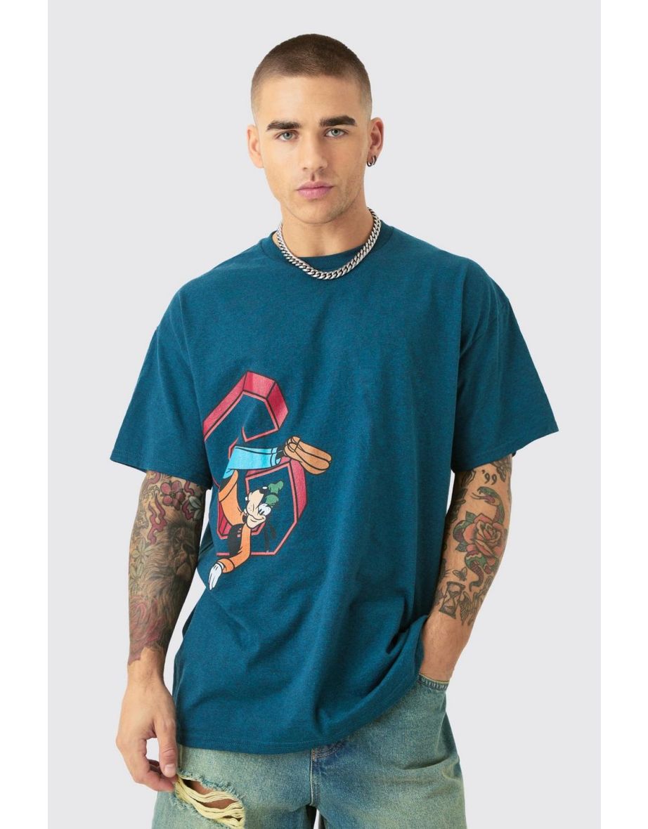 Oversized Disney Goofy License T-shirt - navy