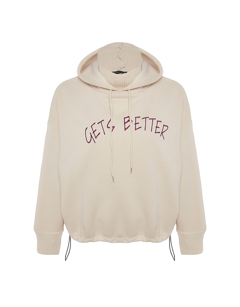 Sweatshirt - Beige - Relaxed fit - 7
