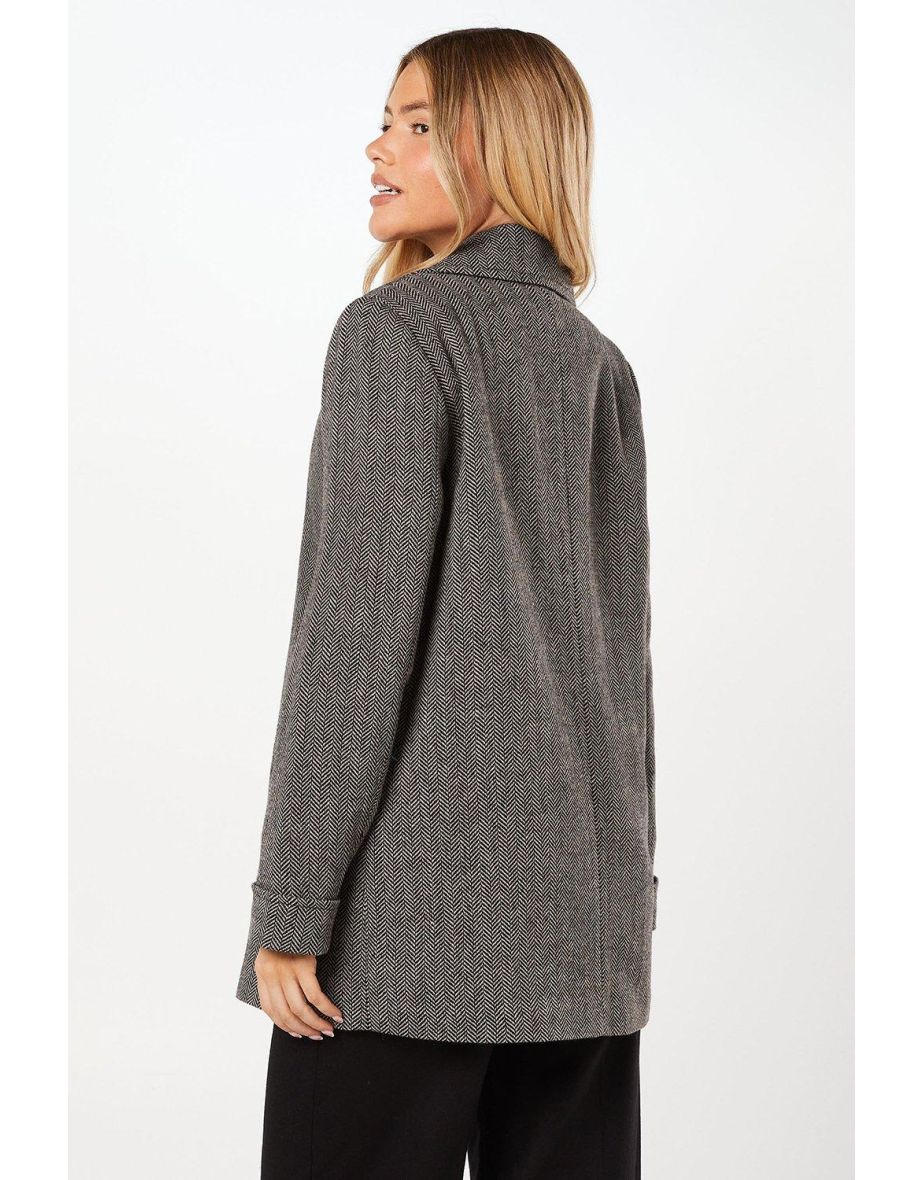 Herringbone Peacoat - 3